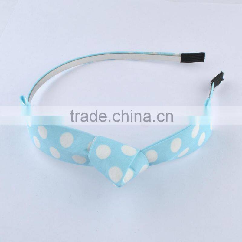 Fabric Big Bow with Colorful Dot Head Band