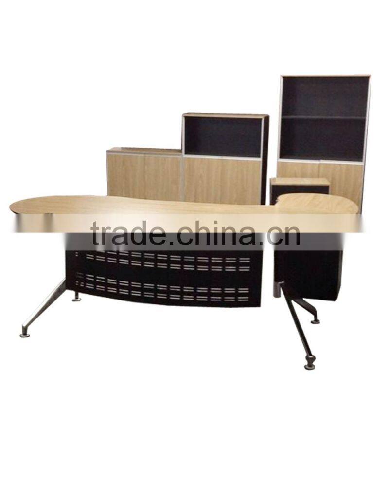 Modern design anormalours shape table top wooden office table