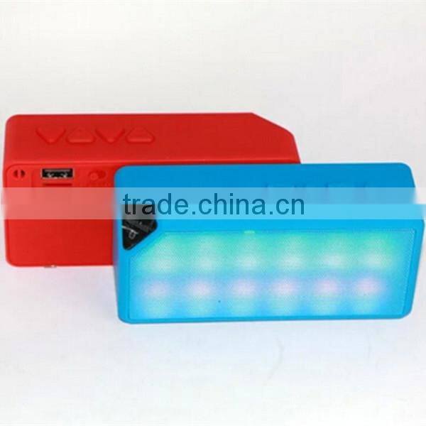 2016 New X3S mini Bluetooth Speaker Portable Wireless Handsfree TF FM Radio Built in Mic MP3 Subwoofer with LED flash light