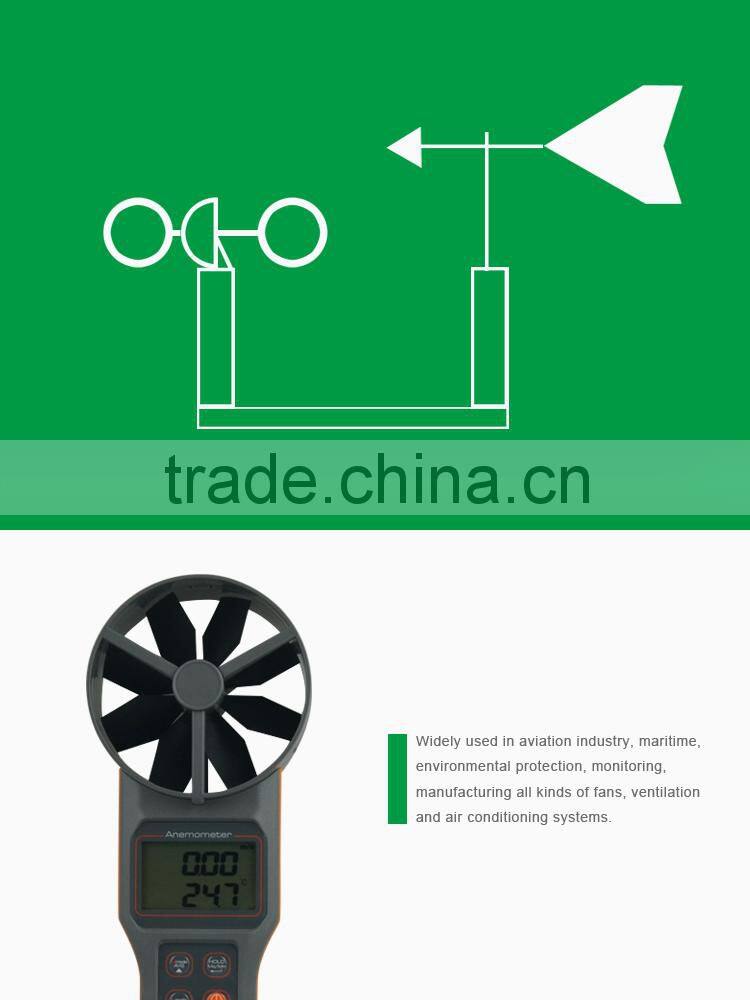 Wind Speed Wind Range Temperature Humidity DP Measurement Digital Anemometer Price Meter