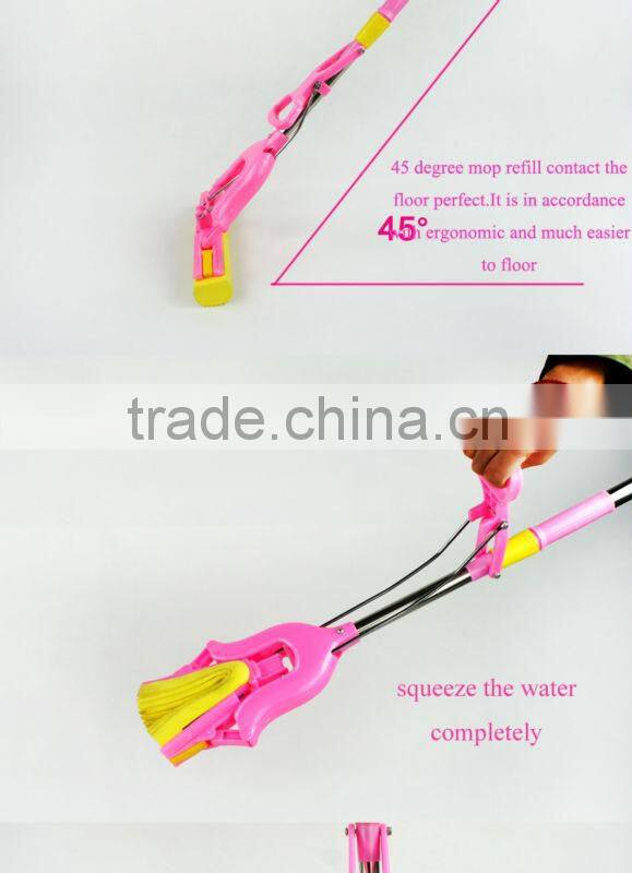 2014 newest design model folding hanndle mop for household cheaning