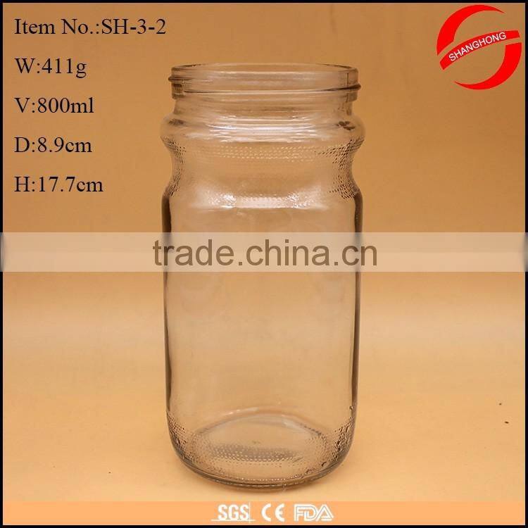 300ML 800ML Glass Storage Jam Pickle Jars With Lids For Outlet