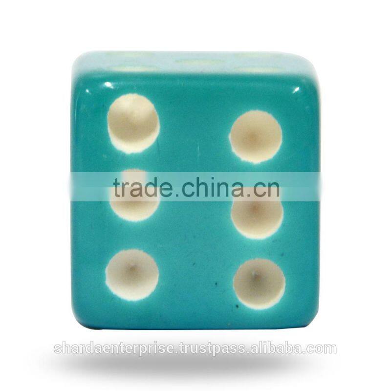 Acrylic Green Dice Colourful Knob