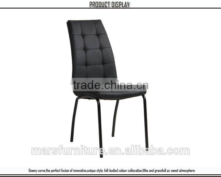 Comfortable black PU Leather Dining Chair in Dining Room