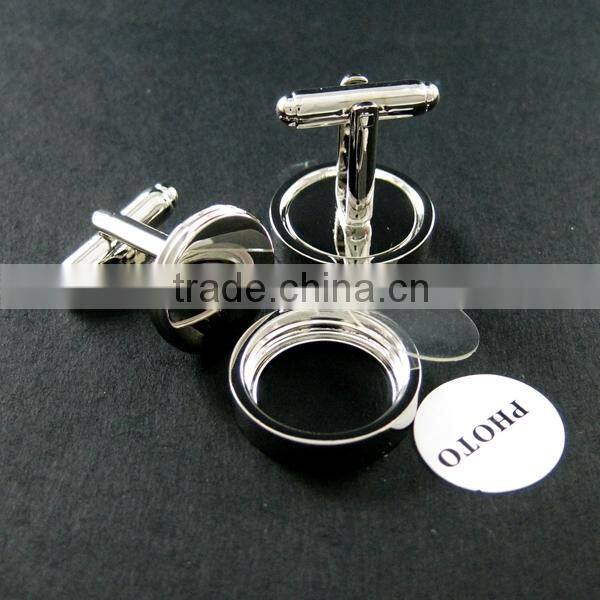 14mm round bezels base tray setting photo frame brass cuff link,custom photo cufflinks,wedding cuff link blanks supplies 1500043