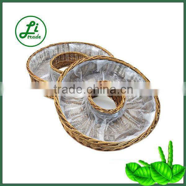 heart shape willow flower basket