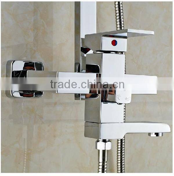 Classic Brass Finish Inspired Tub shower set for faucet with Shower Head + Hand Shower