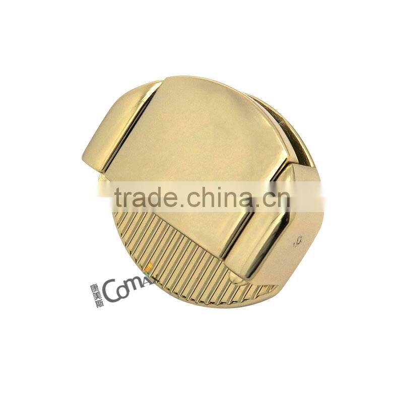Fashion Round Push Lock Gold Metal Lock For Handbags