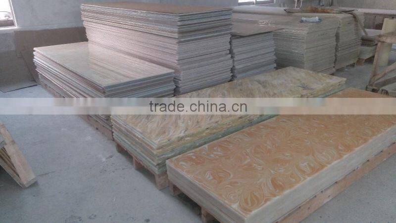 eco acrylic resin stone panels for decorative wall and tables