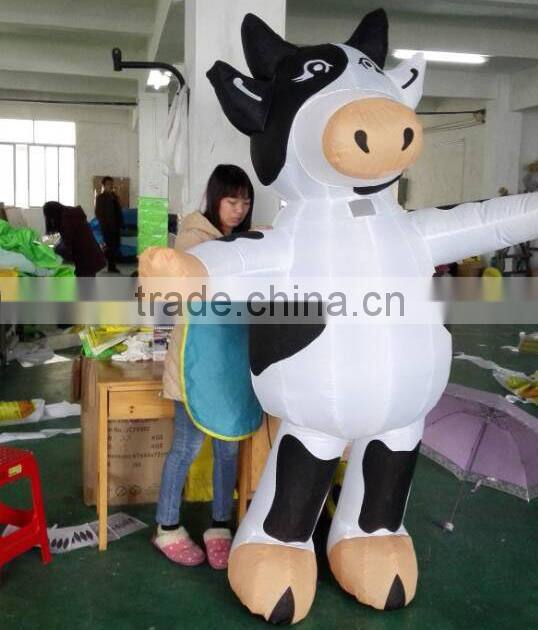 Hola inflatable mascot costume/inflatable cow costume/mascot costume