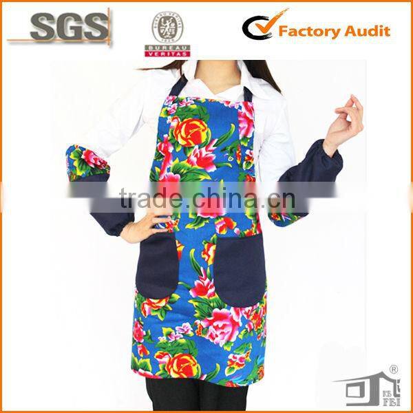 100% cotton printed vintage custom made floral Chinese aprons