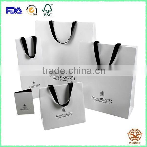 Cheap Recycled paper Shopping Bag with Rope Hanle