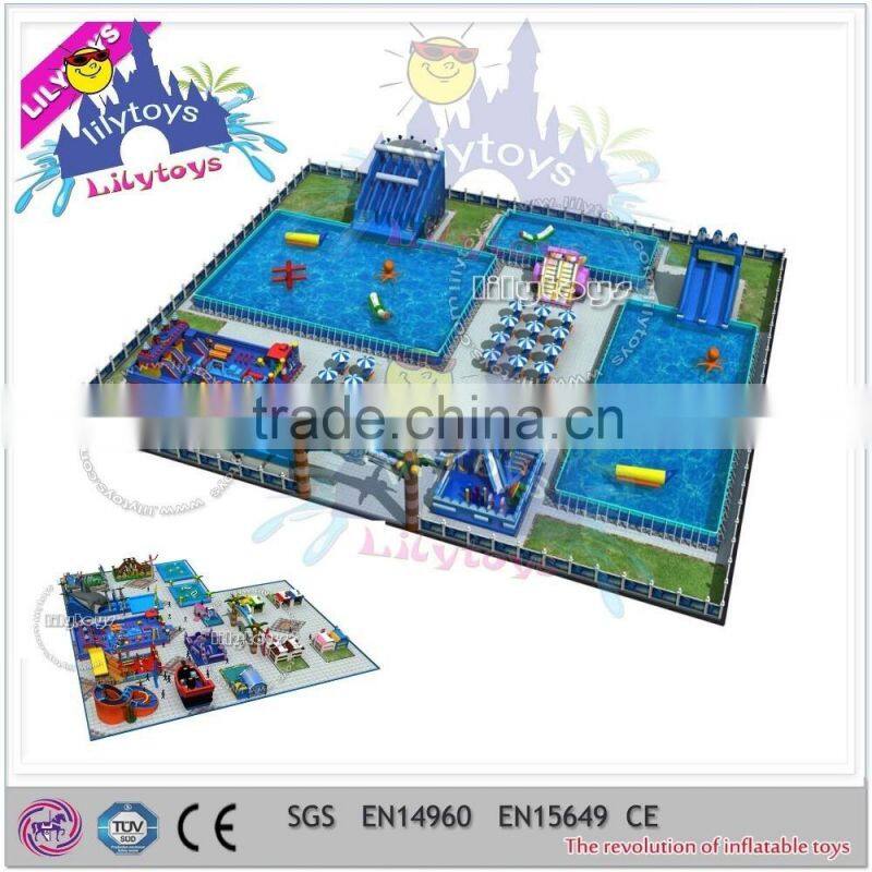 Lilytoys Commercial Inflatable Water Playground on Sale -- Inflatable Water Slide/ Water Park / Pool