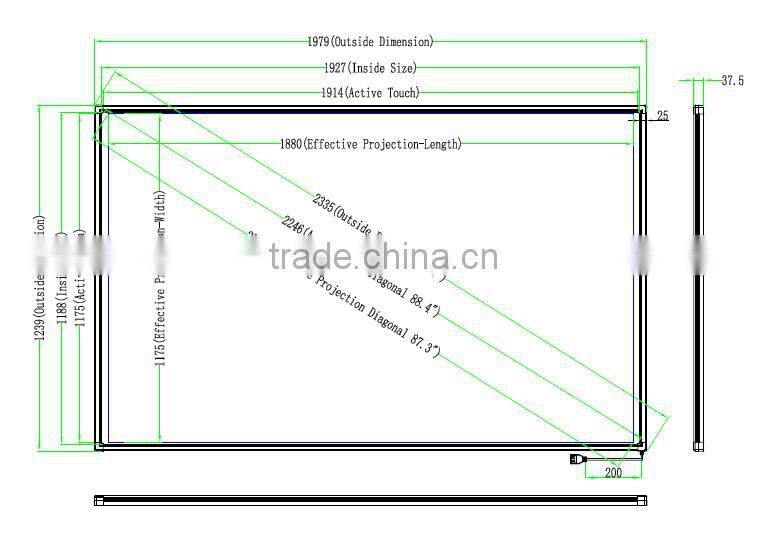 Made in China digital whiteboard with smart projector