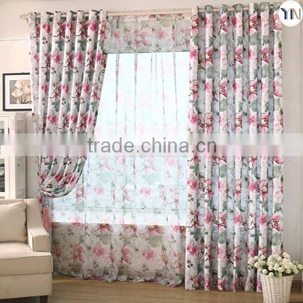 floral pattern printing blackout fabric for window curtain, best curtain design for girls, china blackout fabric wholesale