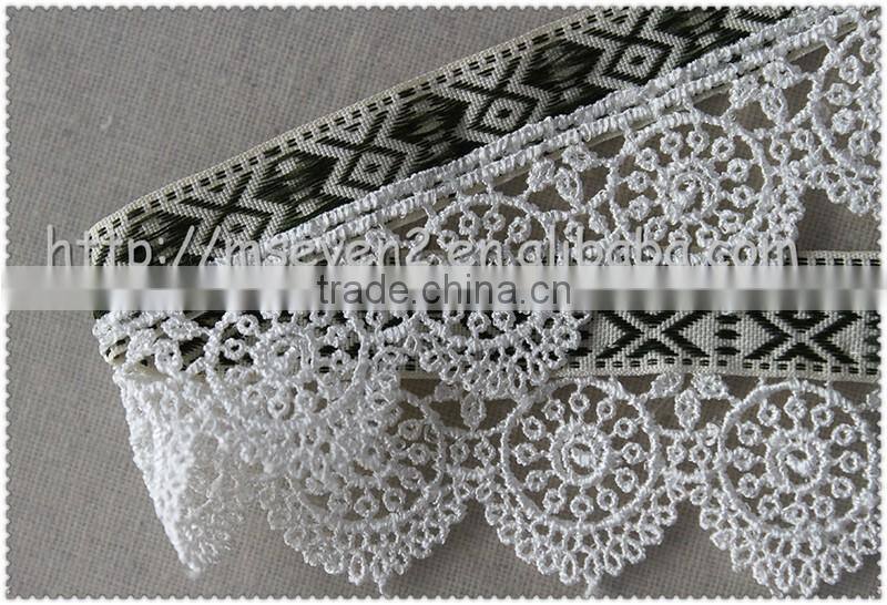 Fine quality multi color tassel wholesale Jacquard polyester flower fringe trim