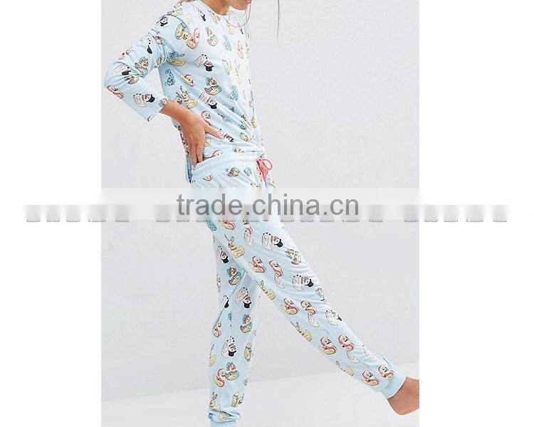 alibaba china best quality cotton fabric cartoon printing sleepwear