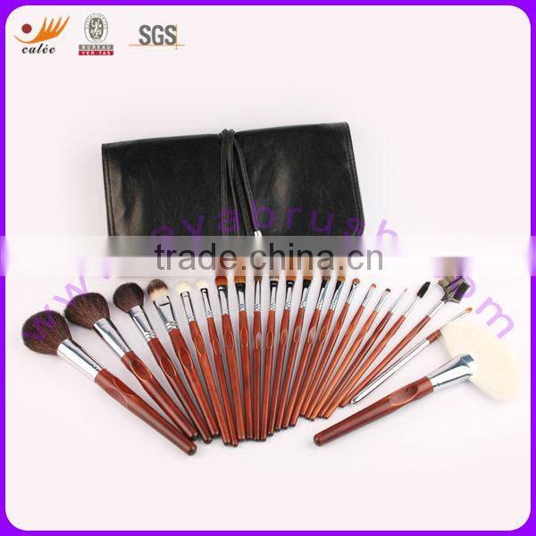 Maroon practical 22pcs professional cosmetic brush set ,OEM/ODM