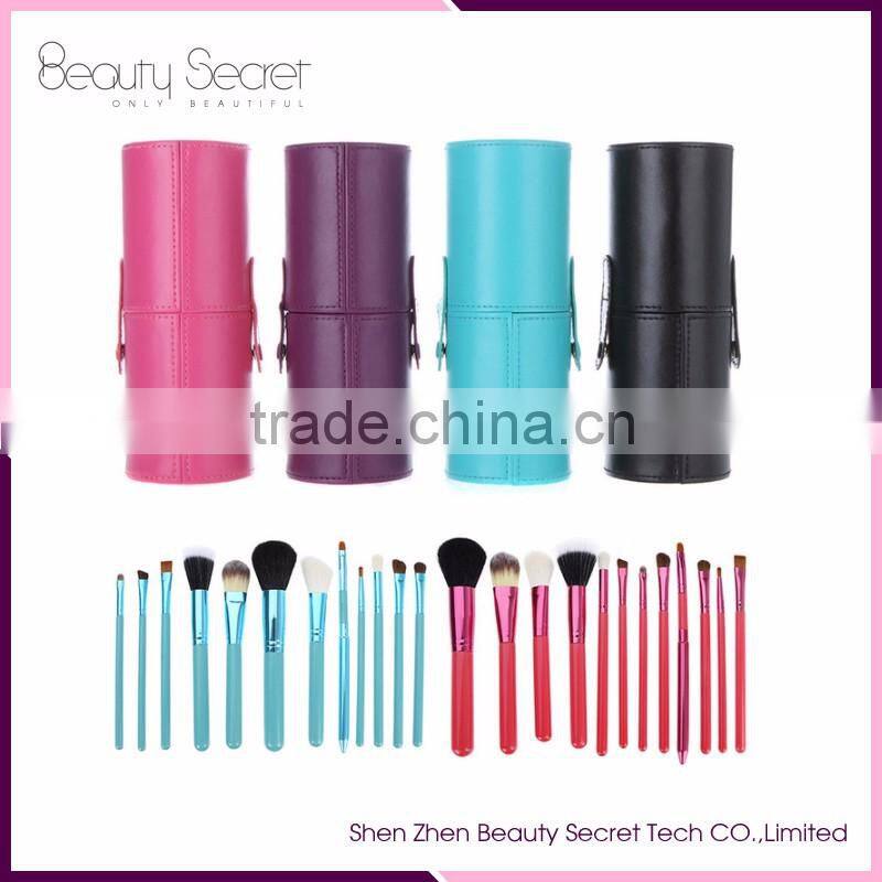12pcs aluminum handle make up brush sets makeup use