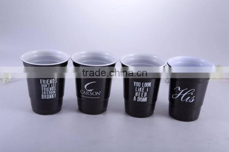 two tone melamine cups with different size, doll size cup