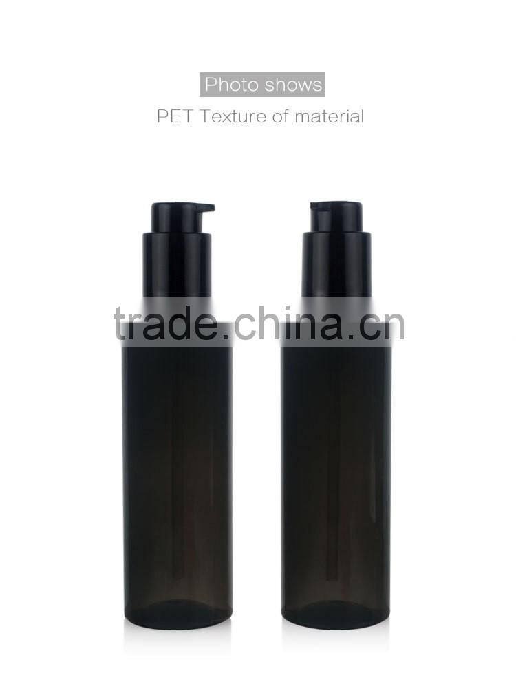 200ml black plastic PET shampoo/body wash bottle with pump