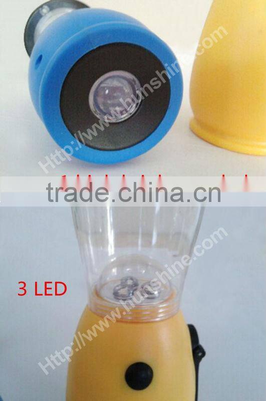 4 led hand crank led camping emergency light