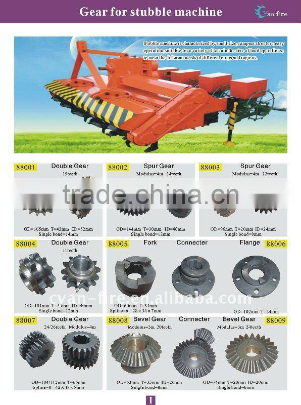 fork and flange for stubble machine