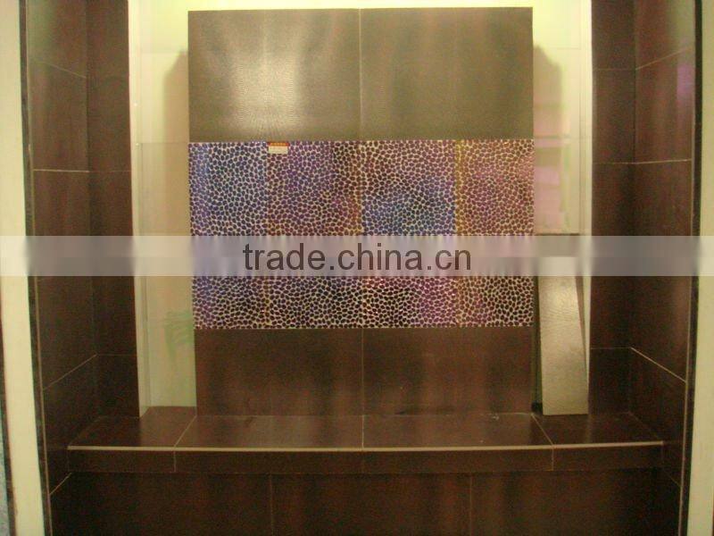 Purple cobblestone ceramic tile