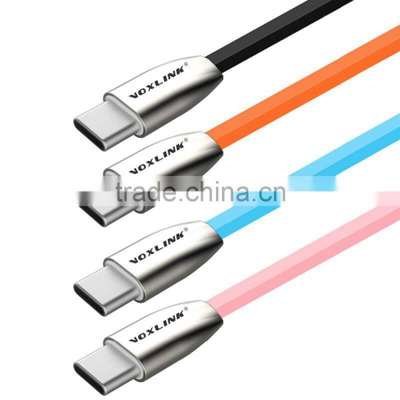 Voxlink luxury 5V 2A 1m 3D Zinc Alloy Fast Charging Data USB TYPE C charger Cable for macbook