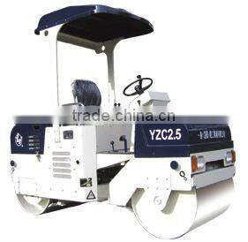 Compact and Utility 2.5 Tons YZC2.5 Double Drums Vibratory Rollers for Road Construction