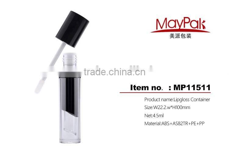 ODM/OEM lipgloss tube,plastic clear lipgloss tube
