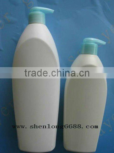 800ml white Plastic shampoo bottle with green lotion pump