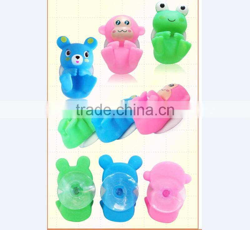 lovely animal designer suction toothbrush holder peg for toothbrush