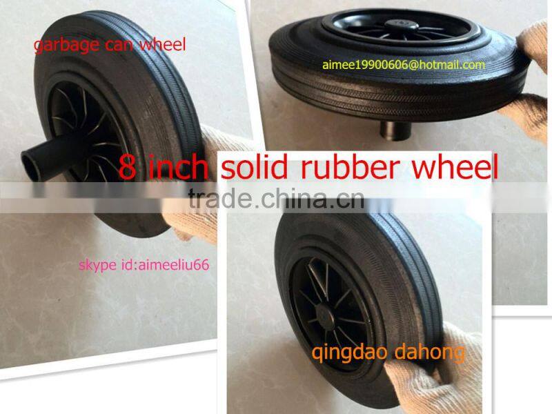 trash can rubber wheel 8inch