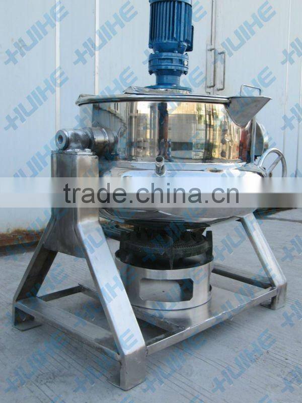 fire heating jacketed kettle with mixer