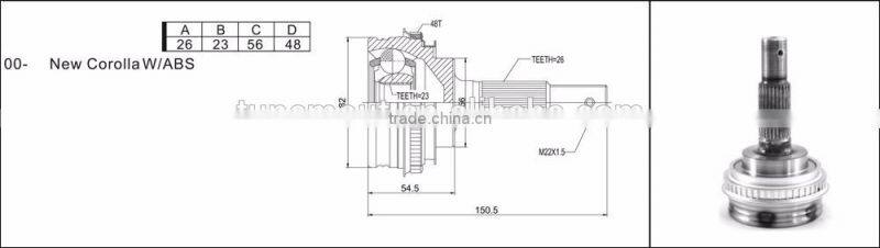 Cv Joint For Toyota LAND CRUISER/LEXUS OEM: 43460-69115