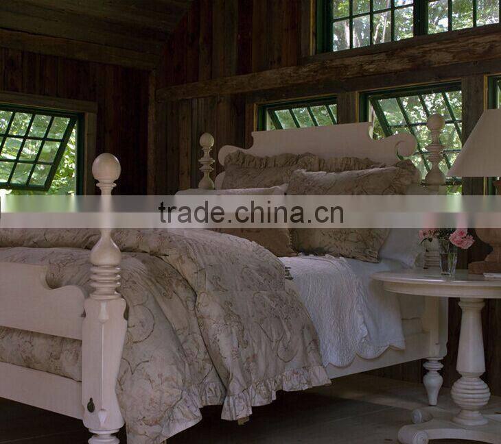 American Style Solid Wood Double Bed, Post-modernism Simple Wooden Bed, Customized Color Double Bed (BF01-X1160)