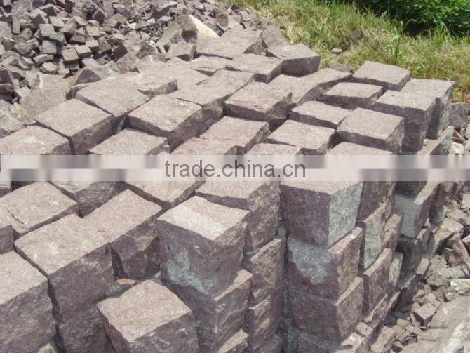 Cheap granite block cobble stone