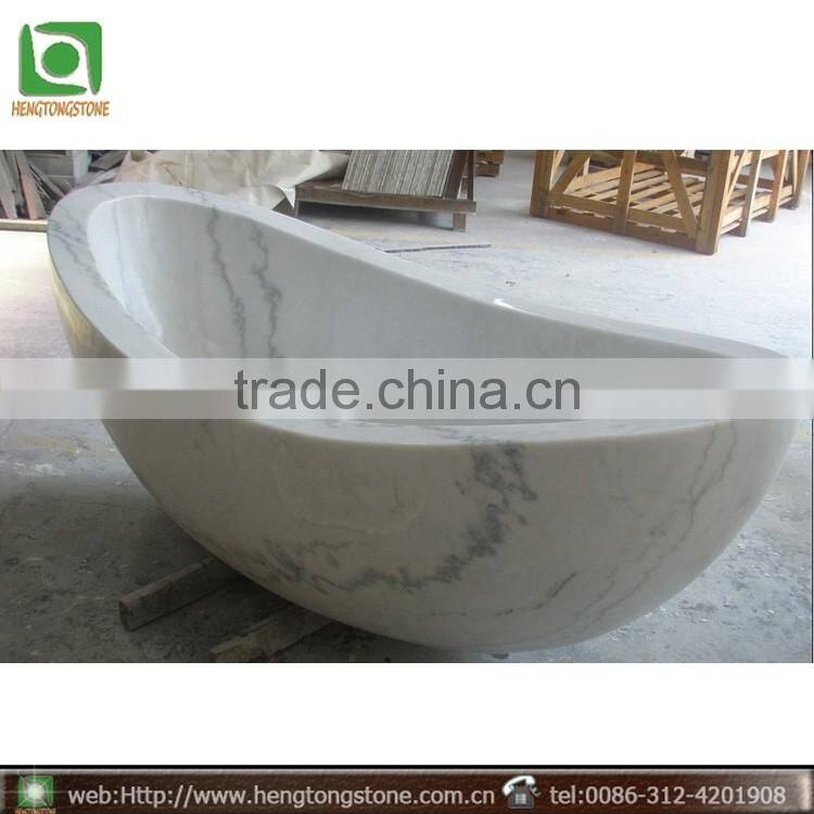 White Marble Solid Marble Bathtub