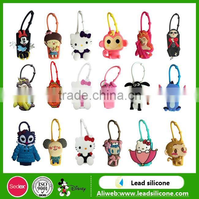 Wholesale Customized Cartoon Design 30ML Silicone Hand Sanitizer Holder