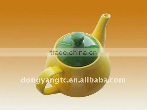 Porcelain color decal teapots
