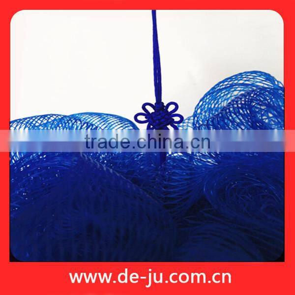 Eco Tools Exfoliating Mesh Blue Fringe Tassel EcoPouf Bath Sponge