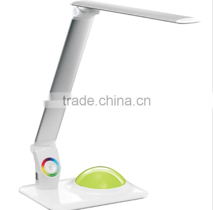 New Fancy Eye Protect Energy Saving LED Table Lamp, Aluminum Alloy Folding Office Multi-functional Color Changing Reading Lamp