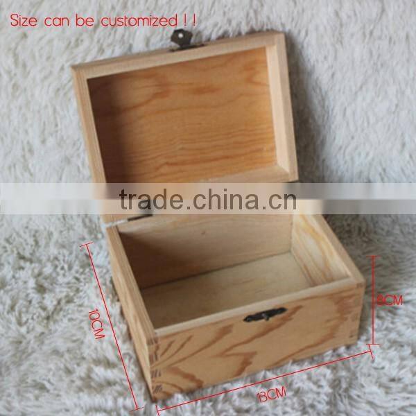 Pine wooden jewellery box accept custom densing size logo
