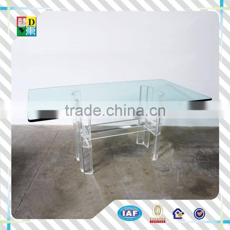 Factory wholesale square acrylic dinning table from Shenzhen Yidong