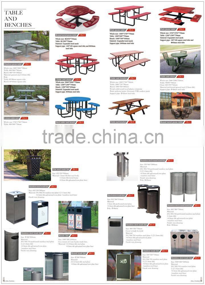 (TB15) Arlau Outdoor Picnic Table, Outdoor Tables and Chairs, Steel Camping Table