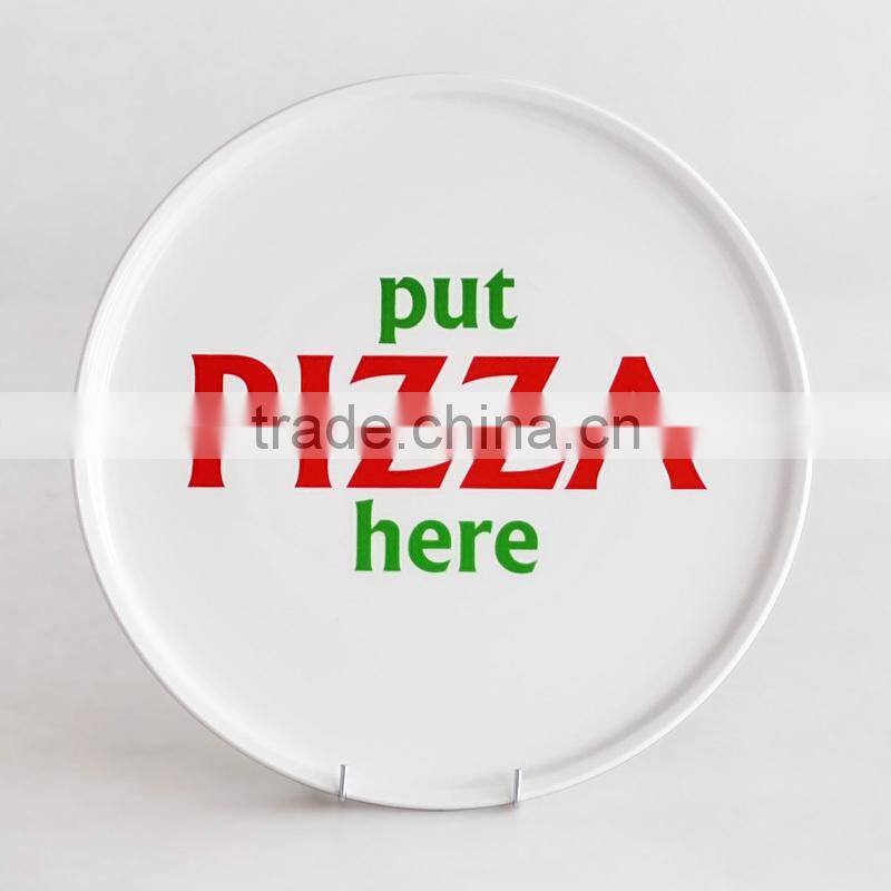 12inch Round Shape Pizza Plate with Decal Printing