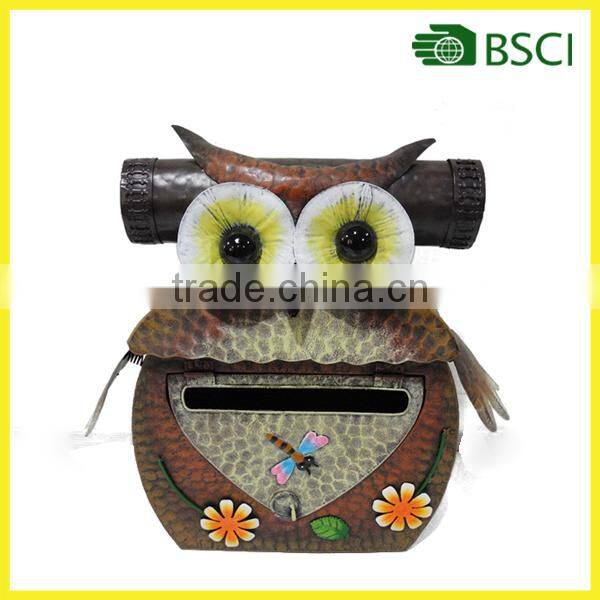 YS14123 Garden beautiful handmade decorative metal own magazine rack with mailbox