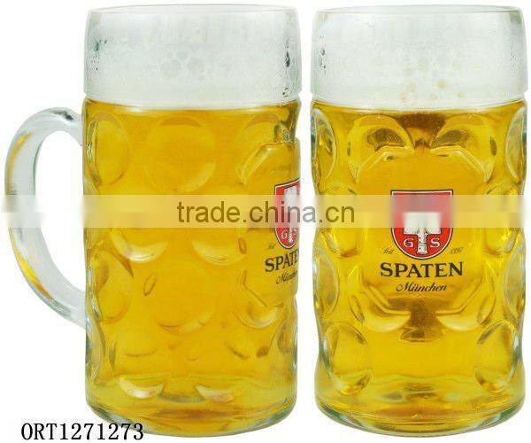 Cheap 1 Liter Glass Beer Stein