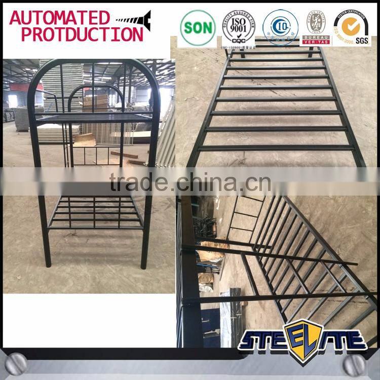 Discount commercial school kids dormitory used metal bunk bed dorm furniture